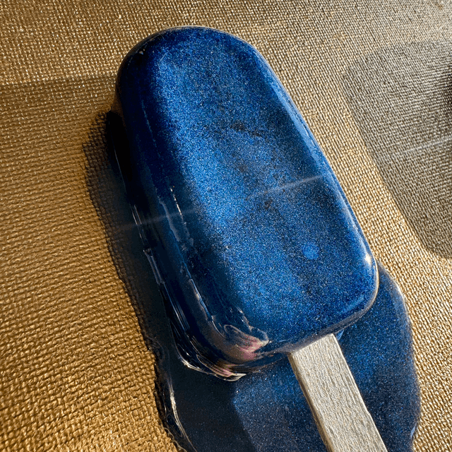 Collection Ice n*5 - Bleu d’Or et d’argent - 40x70 cm