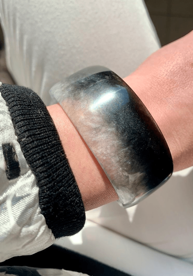 Bracelet Manchette - Noir et Blanc