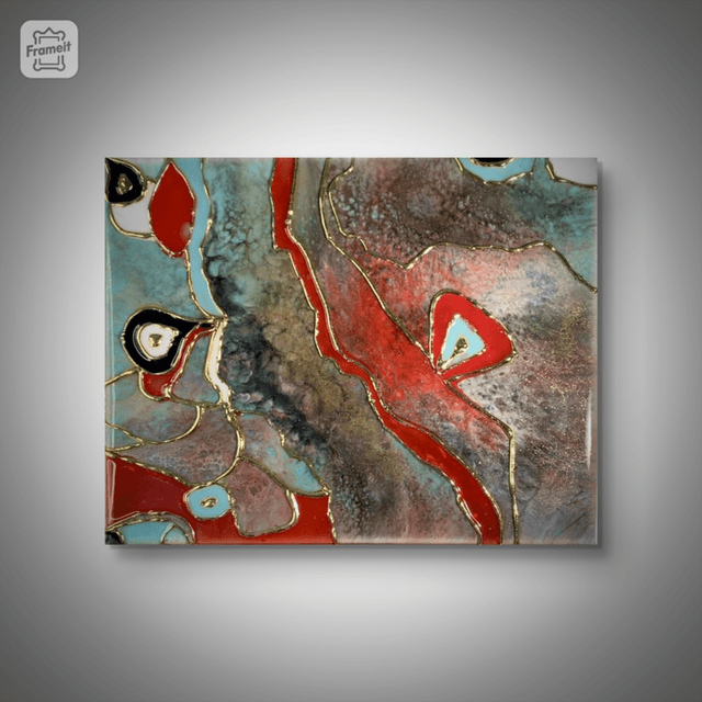 Le polyptyque by Oph - 100x30cm
