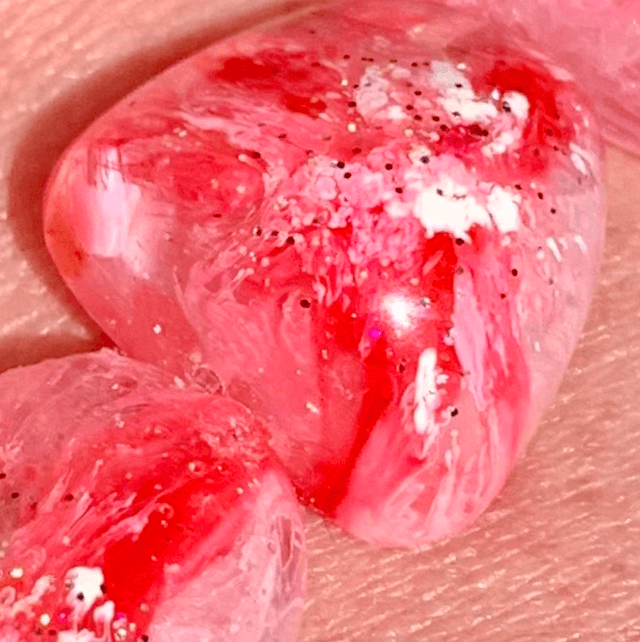 Bracelet Galets - Rouge et blanc volupté 