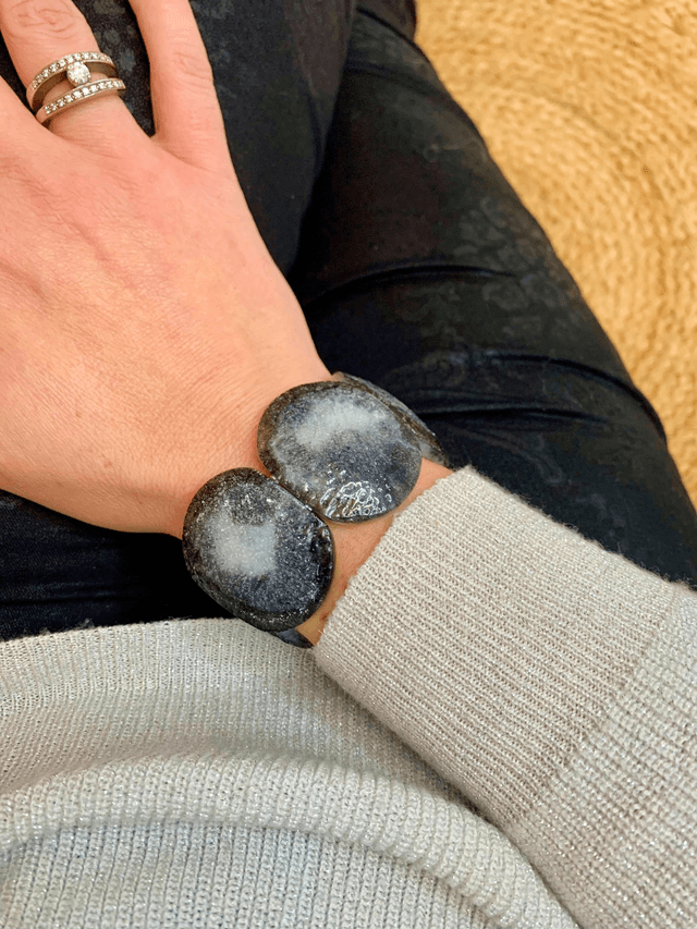 Bracelet Skiny - marbré noir et blanc - sur demande