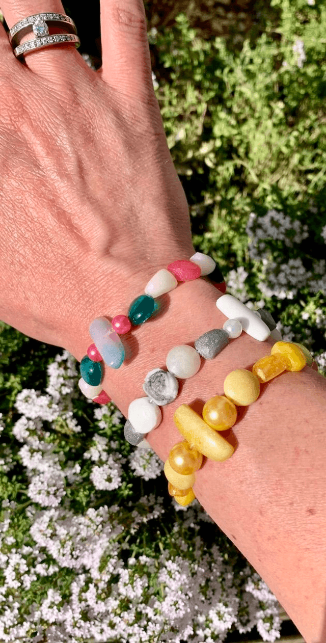 Bracelet Pierres - Jaune