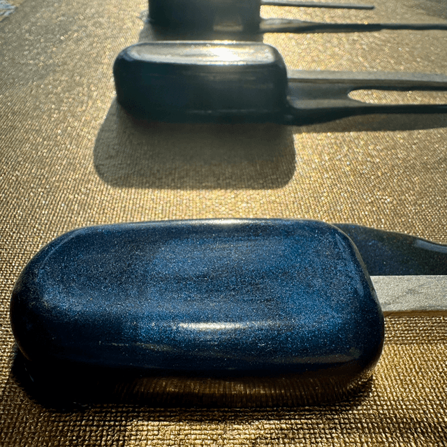 Collection Ice n*5 - Bleu d’Or et d’argent - 40x70 cm